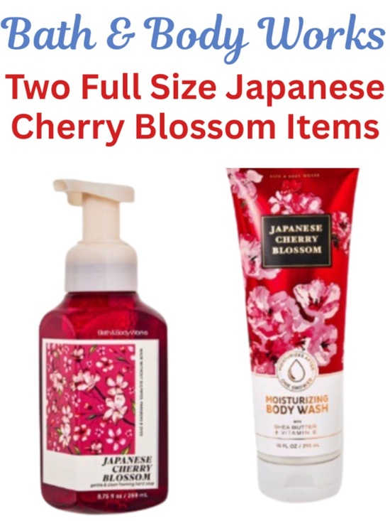 Bath & Body Works Other - Two Japanese Cherry Blossom  - Full Size Moisturizing Body Wash & Foaming Soap